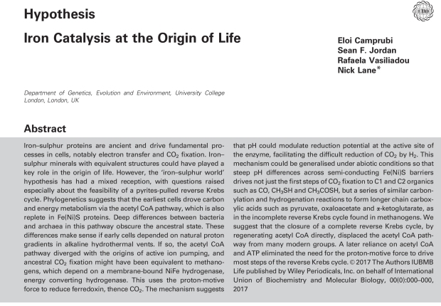Iron Catalysis at the Origin of Life
